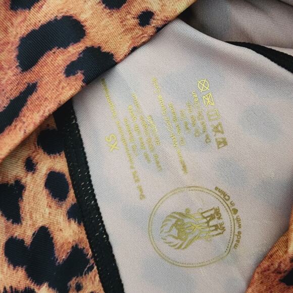 NEW We Are Hah x Free People Eco Bareback Lanka Leopard Print Biker Shorts - Picture 7 of 9